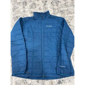 Columbia TurboDown 590TD Size Medium M Womens Insulated Blue Jacket Omni-Heat